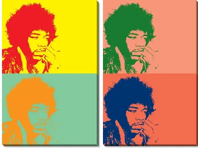 Модульная картина Хендрикс Джими (Jimi Hendrix)