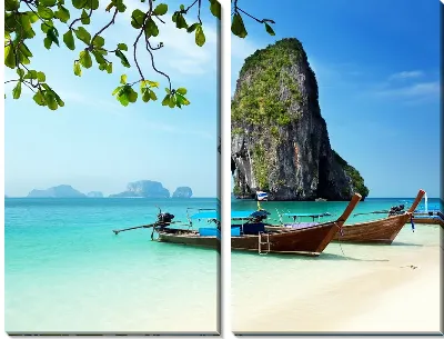 Модульная картина Лодки (Boats) №4