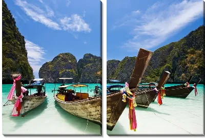 Модульная картина Лодки (Boats) №6