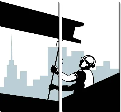 Модульная картина Стройка (Construction) №3