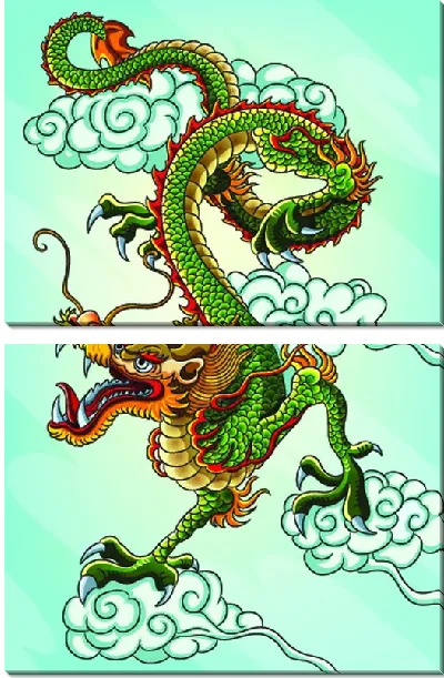 Модульная картина Дракон (Dragon) №3