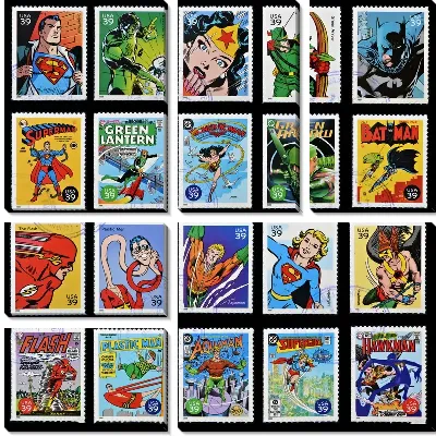 Модульная картина Марки (Stamps)