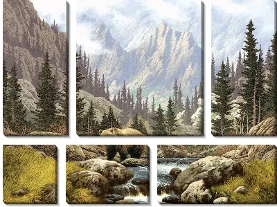 Модульная картина Горный пейзаж (Mountain landscape) №5