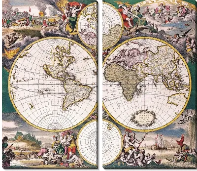 Модульная картина Карта (Map) №15