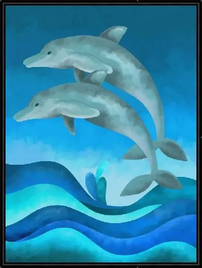 Картина Дельфины (Dolphins) №5