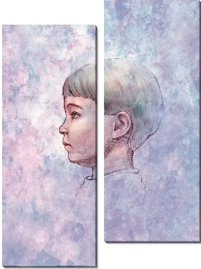 Модульная картина Голова ребенка (The baby's head)