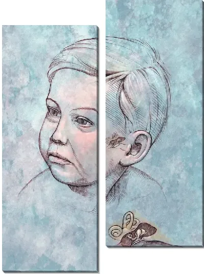 Модульная картина Внутренне ухо (The inner ear)
