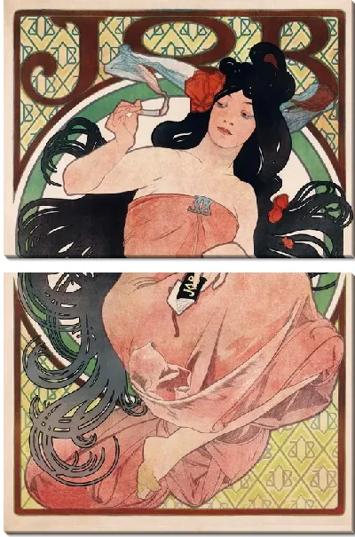 Модульная картина Рекламный плакат сигаретной бумаги 'Иов' (Billboard cigarette paper 'Job')