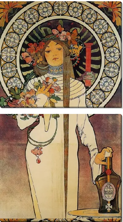 Картина Реклама La Trappistine. Фрагмент (Advertising La Trappistine. Fragment)