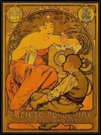Картина Плакат Societe Populaire des Beaux-Art (Poster Popular Society of Fine Arts)