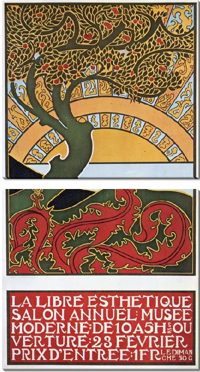 Картина Плакат La Libre Esthetique (Плакат La book Esthetique)