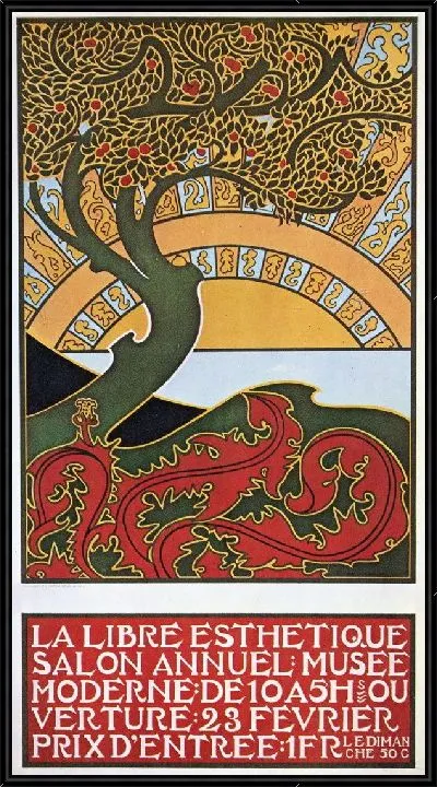 Картина Плакат La Libre Esthetique (Плакат La book Esthetique)