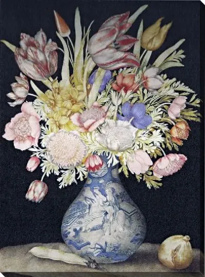 Картина Букет в синей вазе (Bouquet in blue vase)