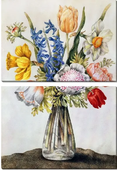 Картина Букет в прозрачной вазе (Bouquet in a transparent vase)
