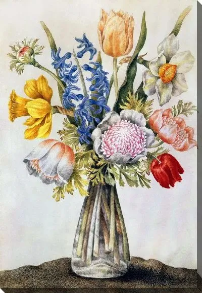 Картина Букет в прозрачной вазе (Bouquet in a transparent vase)