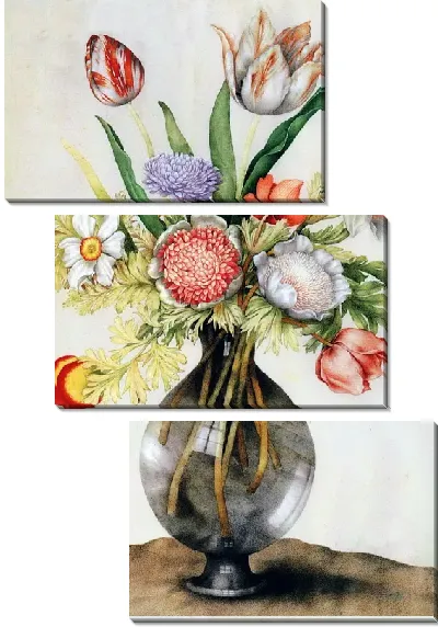 Картина Букет в прозрачной вазе (Bouquet in a transparent vase)