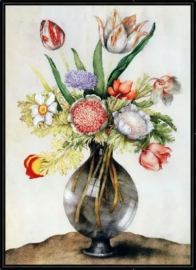 Картина Букет в прозрачной вазе (Bouquet in a transparent vase)