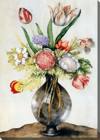 Картина Букет в прозрачной вазе (Bouquet in a transparent vase)