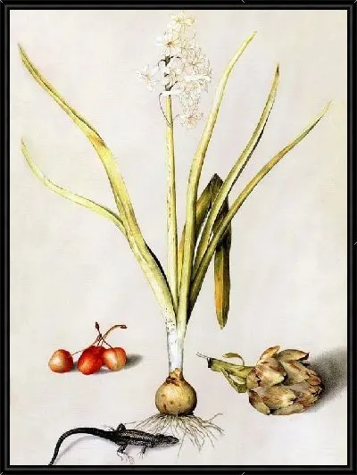 Картина Цветок и ящерица (Flower and Lizard)