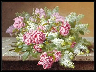 Картина Розы и сирень (Roses and lilac)