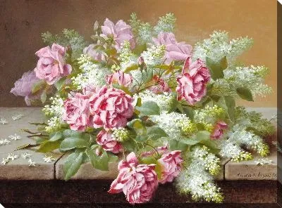 Картина Розы и сирень (Roses and lilac)