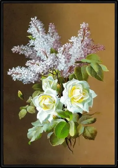 Картина Розы и сирень (Roses and lilac)