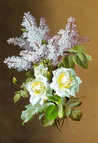 Картина Розы и сирень (Roses and lilac)