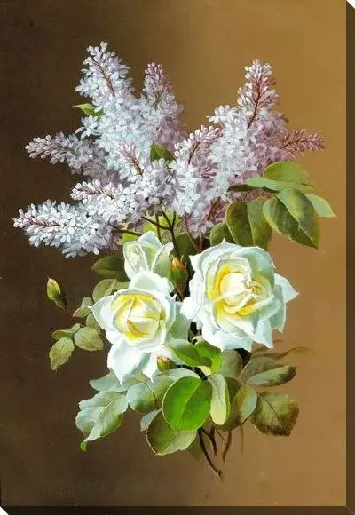 Картина Розы и сирень (Roses and lilac)