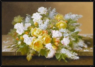 Розы и сирень (Roses and lilac)