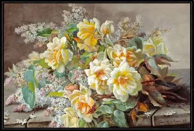 Розы и сирень