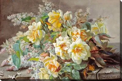 Картина Розы и сирень