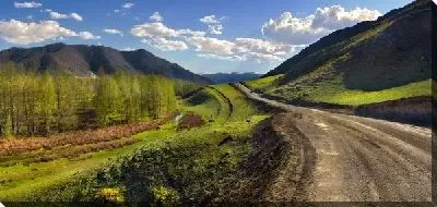 Постер Дорога в горах (Road in the mountains)