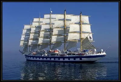 Картина Корабль с белыми парусами (Ship with white sails)