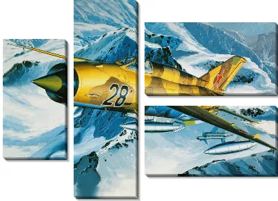 Модульная картина Военный самолет (War plane) №2