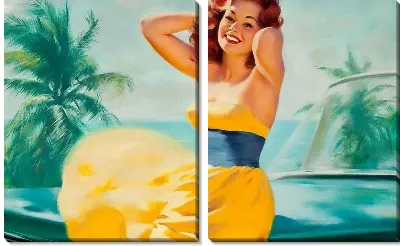 Картина Девушка в желтом платье (A girl in a yellow dress)