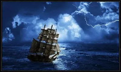 Картина Корабль в шторм 9Ship in storm)