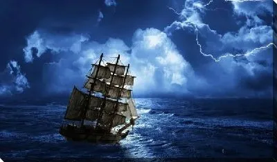Корабль в шторм 9Ship in storm)