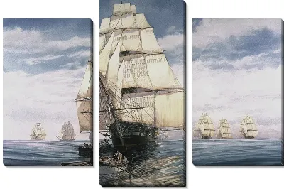 Модульная картина Корабли на море (Ships at sea)