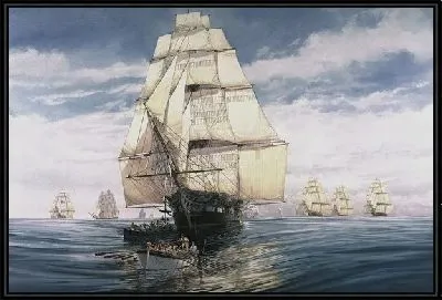 Картина Корабли на море (Ships at sea)