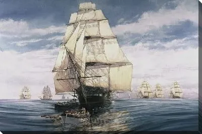 Картина маслом Корабли на море (Ships at sea)
