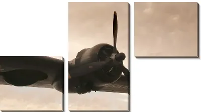 Модульная картина Военный самолет (War plane) №4