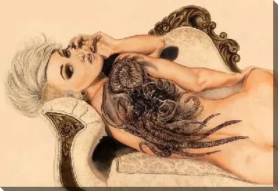 Постер Девушка с татуировкой (Girl with tatoo)