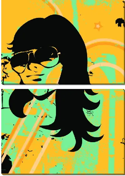 Модульная картина Девушка в очках (Girl with glasses)