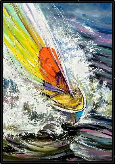 Картина Парусник в море (Sailboat in the sea)