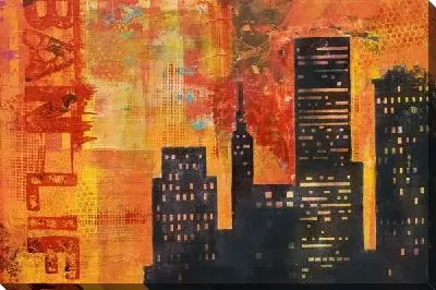 Картина маслом Ночной город (Night city) №2