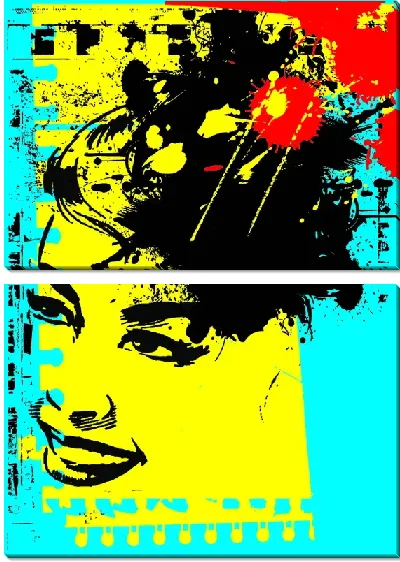 Модульная картина Женское лицо (Woman's face)