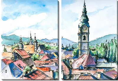 Модульная картина Крыши города (Rooftops)
