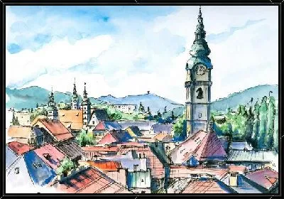 Картина Крыши города (Rooftops)