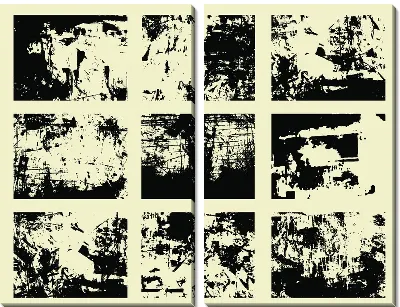 Модульная картина Композиция из чернильных пятен (The composition of the ink spots)