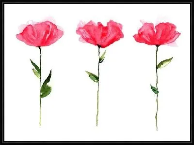 Картина Три цветка (Three flowers)